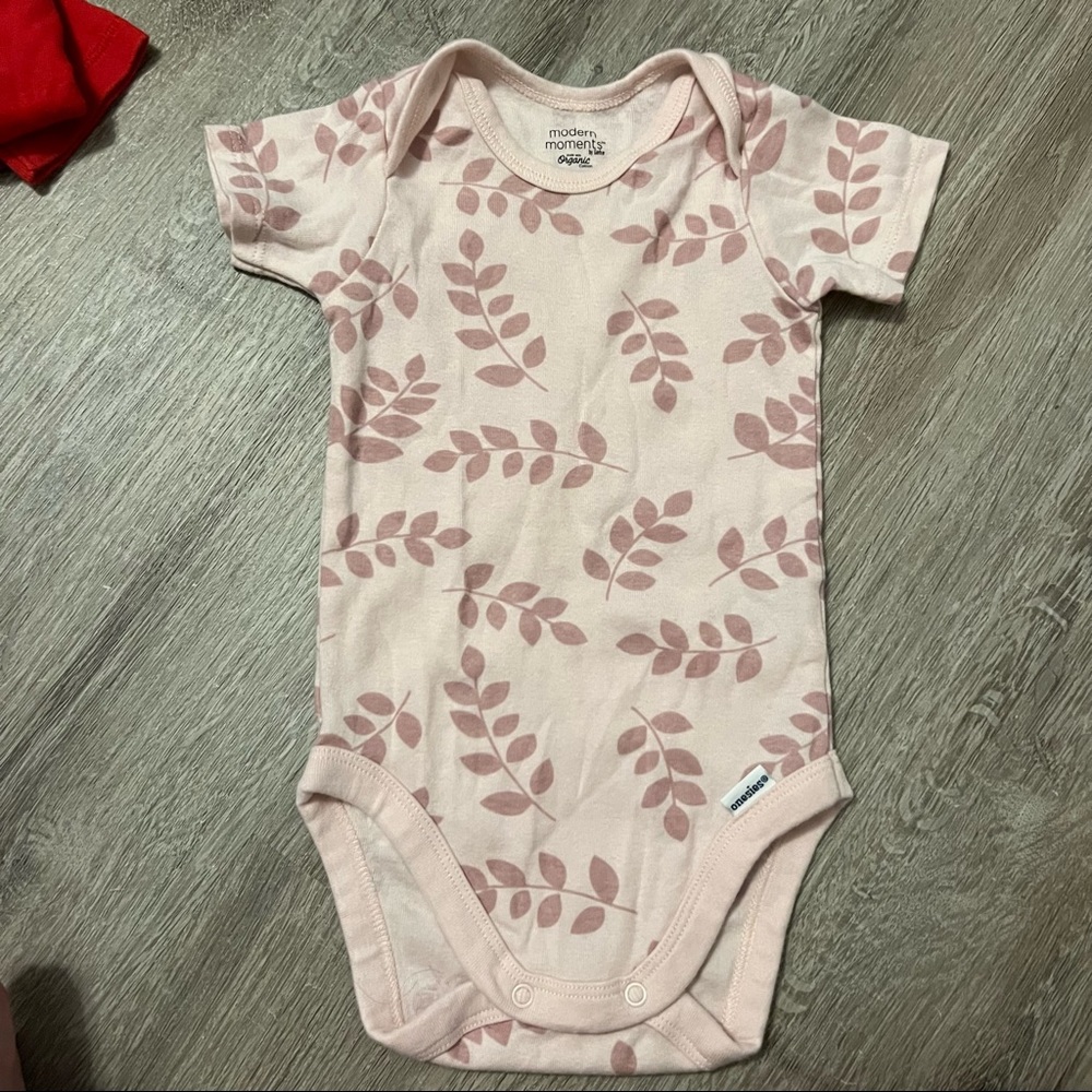 Modern moments pink floral onesie size 12 mo